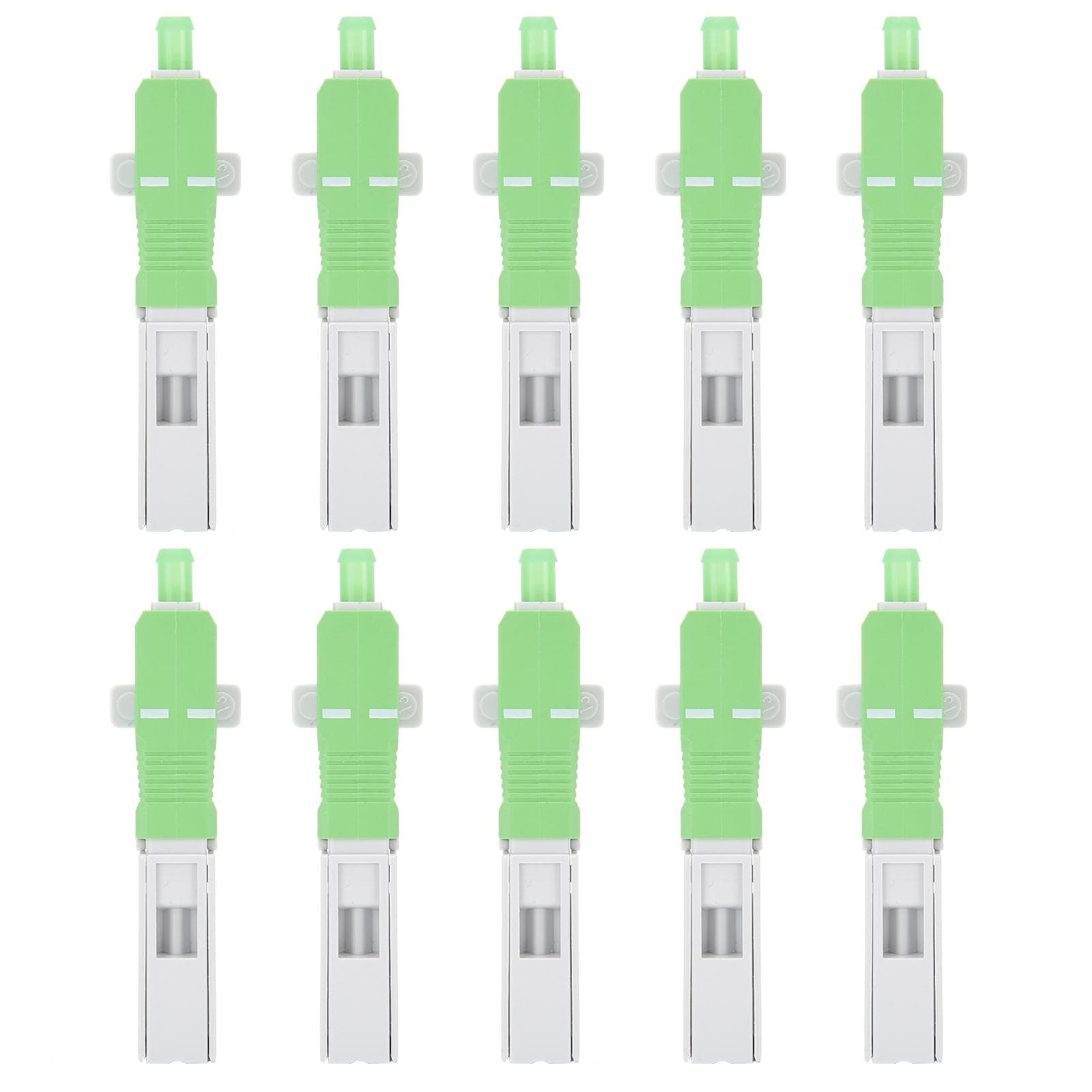 10Pcs Fiber Optic Quick Connector Embedded SCfor APC Fast Cold Connecting Joint Adapter
