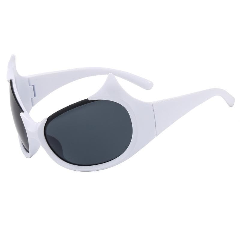 New Large Frame Oval Sunglasses Women Men Designer Fashion UV400 Sun Glasses Outdoor Hip-hop Eyewear Oculos De Sol As shown in the figu