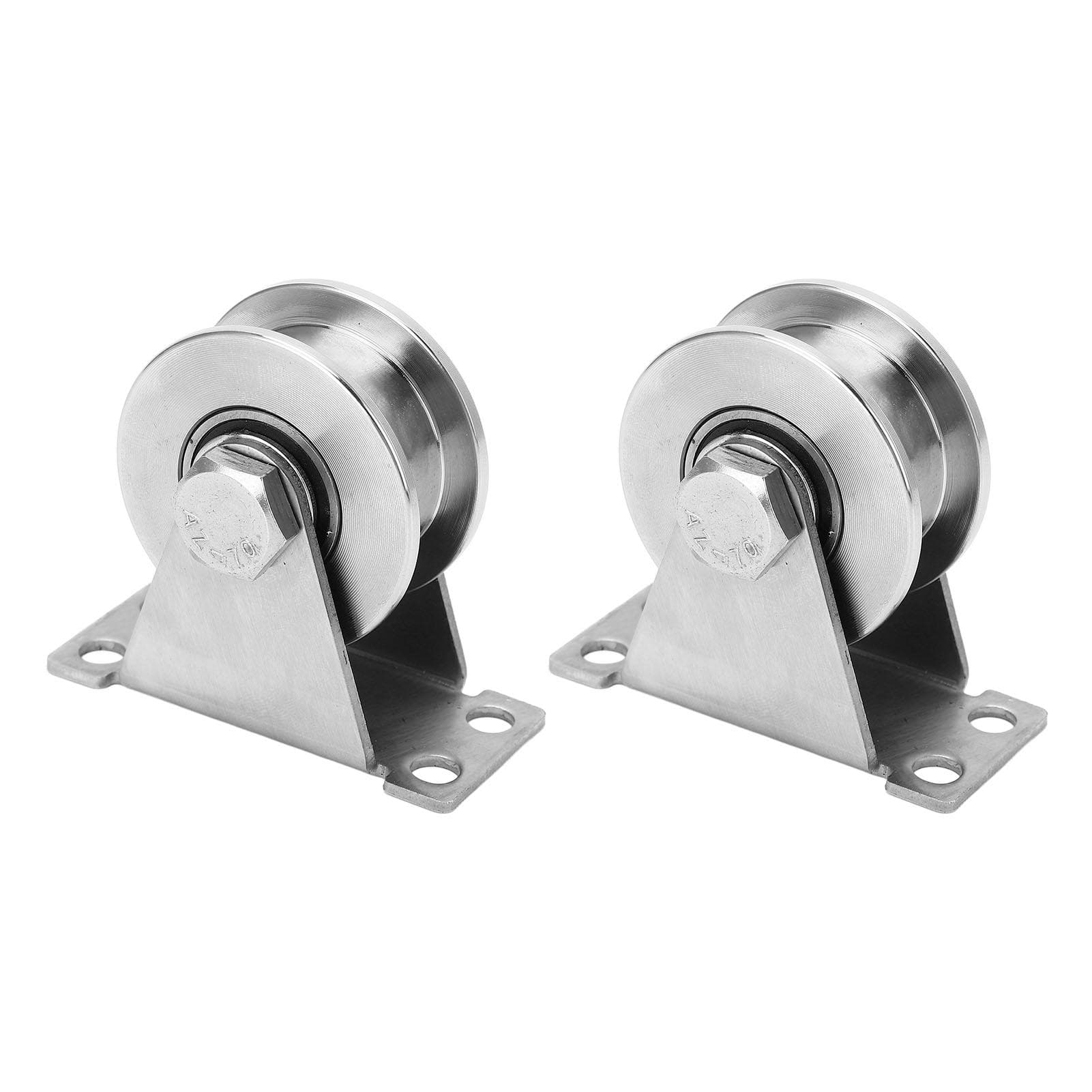2 Pcs Wheel Pulley 100KG Bearing Quiet Smoothly Stainless Steel Single Pulley Block for Wall