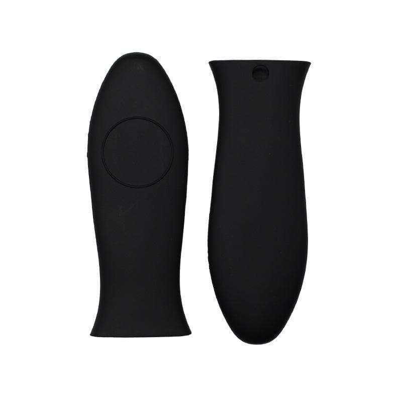 Kitchen Silicone Pot Handle Gloves Household Heat Proof Cover Pot Handle Heat Resistant Thickened Skillet Handle Cover 14cm black