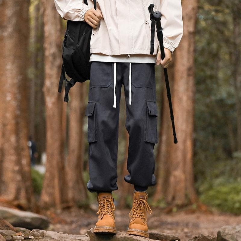 Black Mass Work Pants Men's Spring and Summer New Loose Trousers Pants Handsome Casual Trousers 4XL