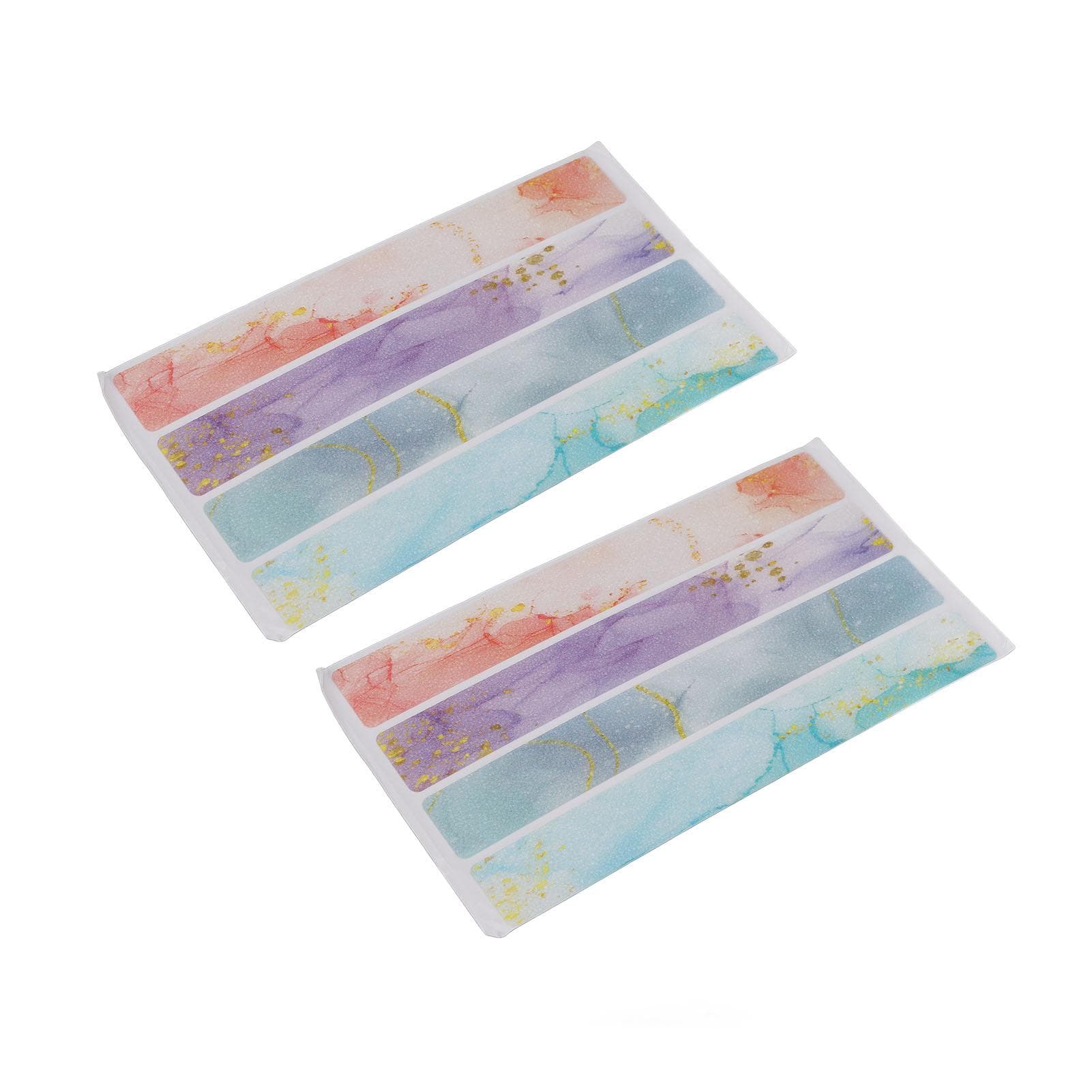 24pcs Bathroom Non Slip Strips Colorful Firm Sticking Waterproof Rubber Bathtub Non Slip Stickers