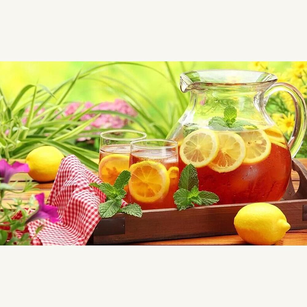 Cross Stitch Kit DIY Diamond Embroidery Lemon tea Diamond Painting Mosaic Home Decor 20X30CM