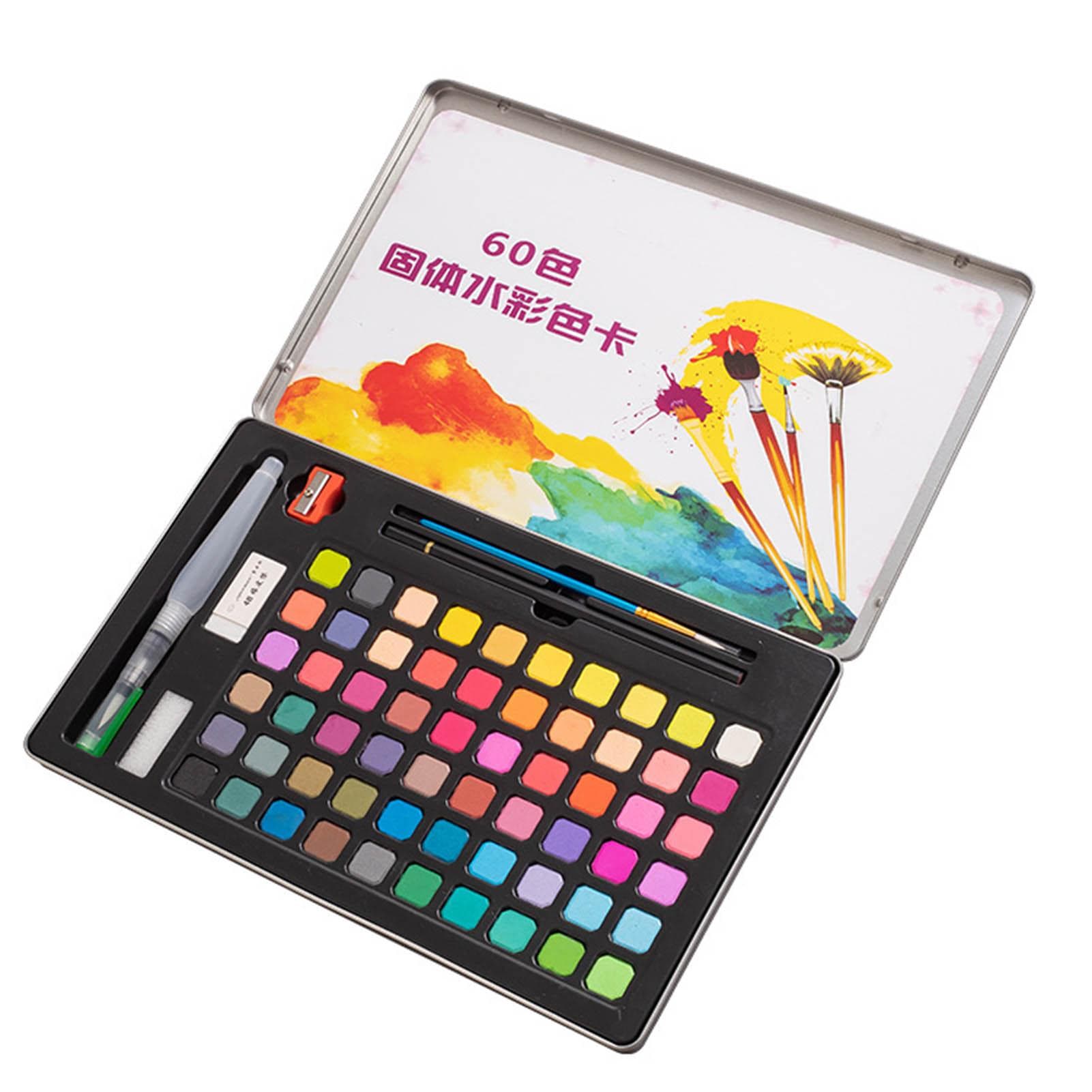 Watercolor Paint Set 60 Colors Watercolor Pen Pencil Sponge Set for Artists Students Amateur