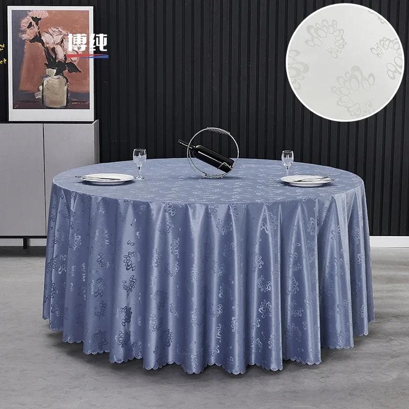 280cm Restaurant Hotel Table Cloth Waterproof and Oil Resistant High-end Wedding Tablecloth Large Circular Party Table Cloths 180cm Round