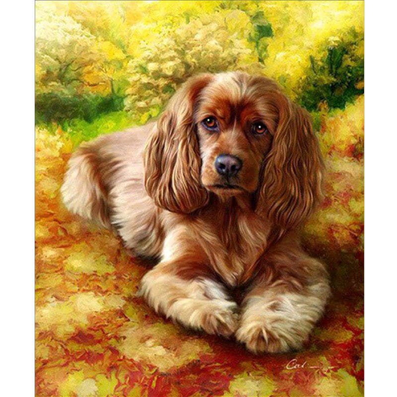Diamond Painting Cross Stitch Kits Diy Diamond Embroidery Mosaic Pattern Dog Picture Home Decor Gift 20X30CM