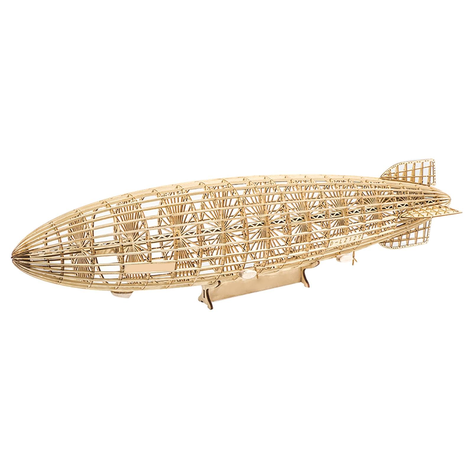 DWH VS36 1:453 Scale D-LZ129 Airship 540mm Length Wooden Static DIY Building Model Educational STEM without dust-proof shield