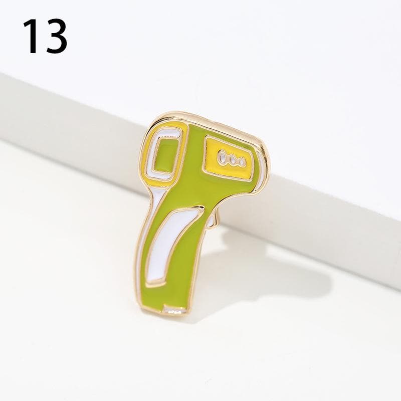 Nurse Hospital Medical Brooches Stethoscope Colorful Heartbeat Shape Enamel Jewelry Doctor Cute 13