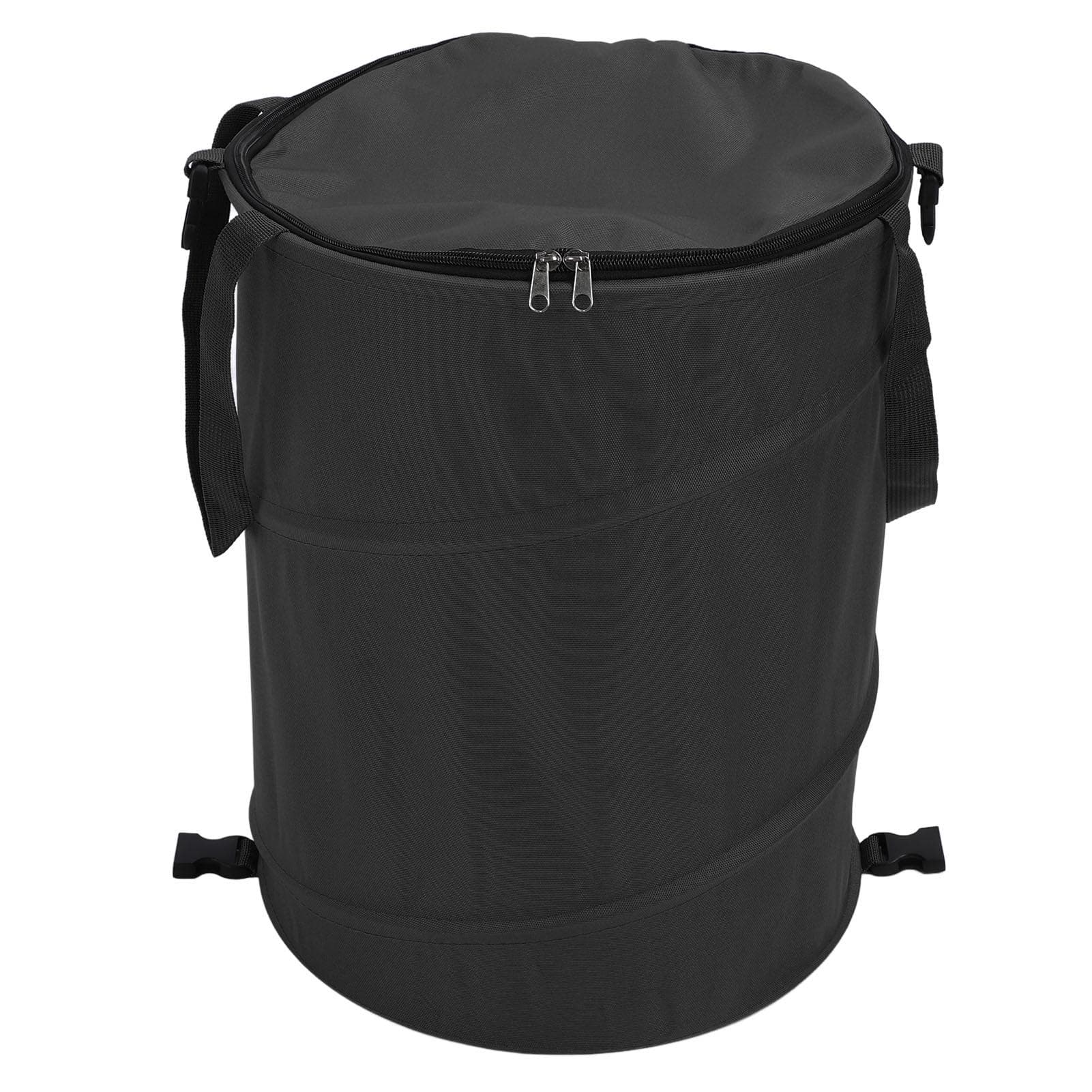 Camping Trash Can Large Capacity Portable Multifunctional 600D Oxford Cloth Pop Up Utility black