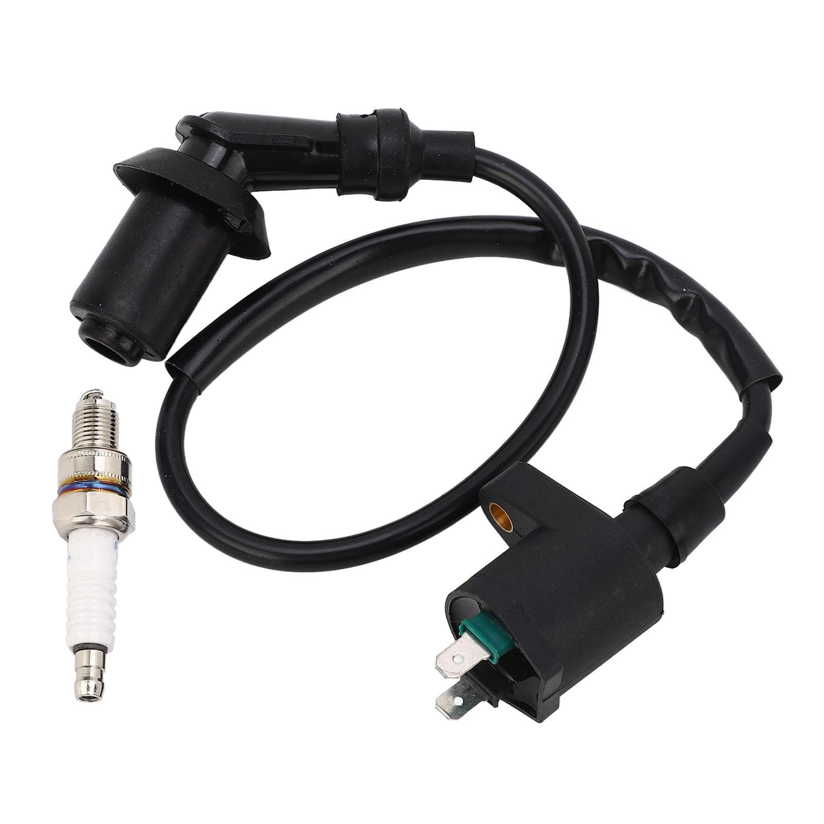 9mm Motorcycle Ignition Coil Stable High Performance Ignition Coil with Spark Plug Replacement for