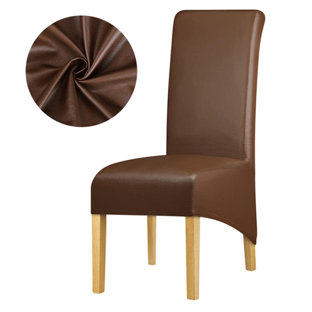 Waterproof XL Chair Cover PU Leather Fabric Chair Covers High Chairs Protector coffee