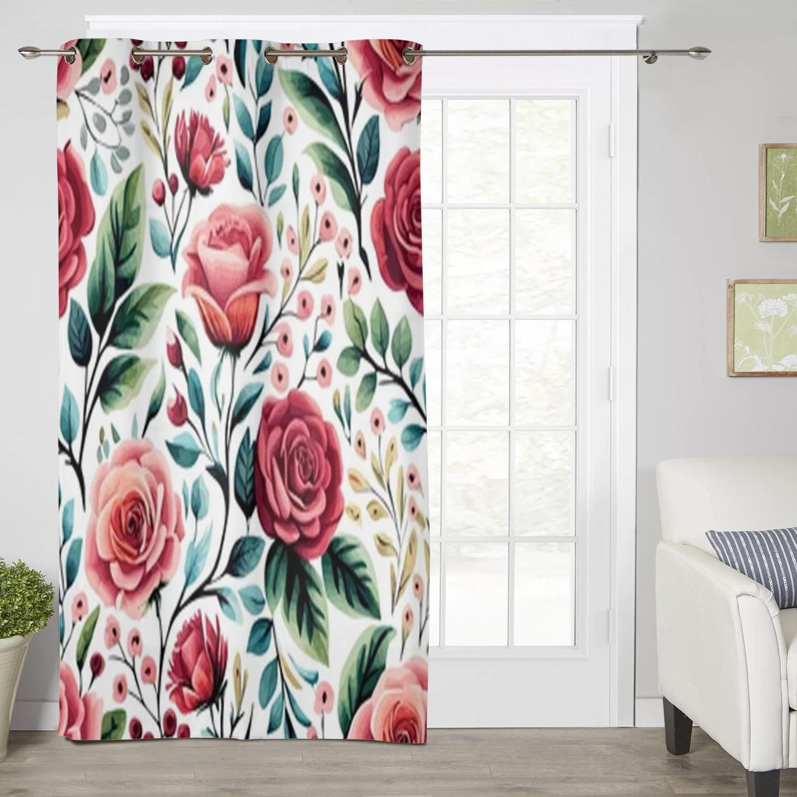 Blue Marine Coral Shells Starfish Modern Window Curtains for Living Room Bedroom Curtain Kitchen Treatment Blinds Drapes 135W x 60H(cm) x1