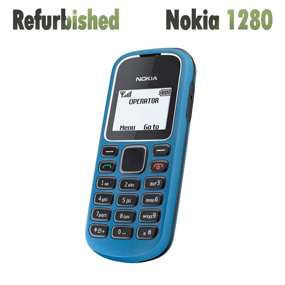 Refurbished Nokia Original Nokia 1280 Mobile Phone With 1 SIM Simple Set blue
