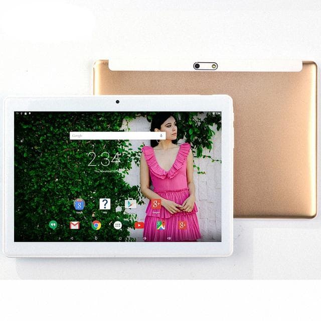 Tablet PC 10.1 Inch Android 12 Octa Core 8GB/64GB Tablet 4G LTE Phone Call GPS 1280*800 IPS with Cover Case Add Case gold