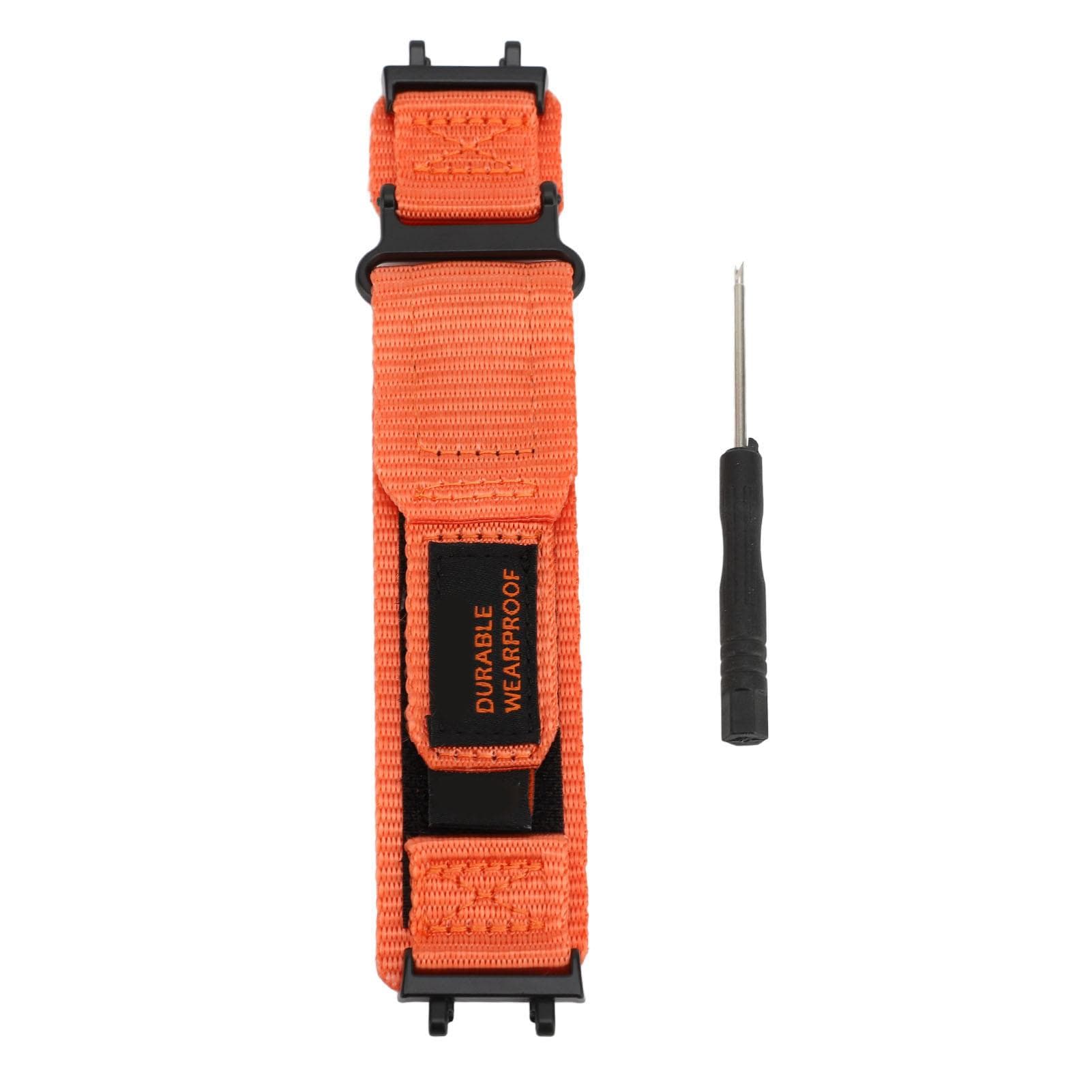 Nylon Sport Strap Sport Nylon Replacement Wristband Outdoor Hook and Loop Watch Band for Huami T orange