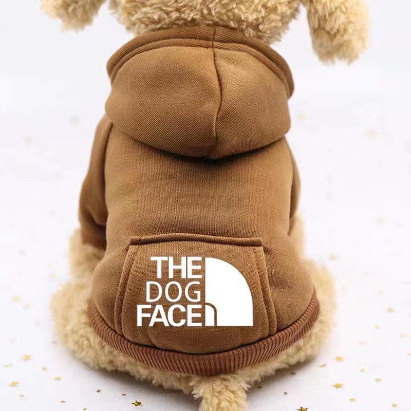 Pet Clothes Autumn Winter Pet Hoodie Dog Warm Coat Cotton Jacket Sport Puppy Cloth The Dog Face Small Dogs Cat Pet Clothes Winter Coat L