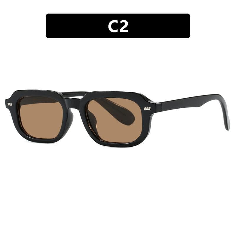 New Vintage Square Sunglasses Women Men Brand Rectangle Sun Glasses Female Oval Eyewear Oculos De Sol for Male Female As Picture