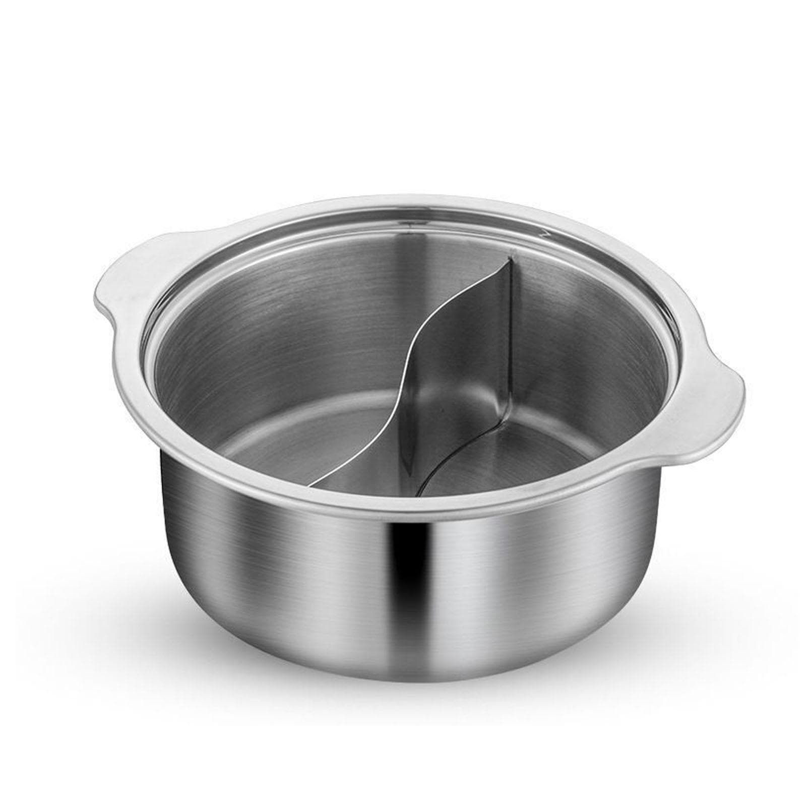 Stainless Steel Hot Pot With Anti Scald Handle Deepen Uniform Heat Distribution Hot Pot Cookware