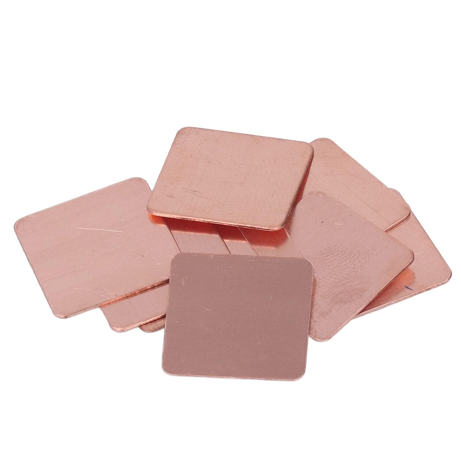 20Pcs Copper Heat Sink Shim Strong Thermal Conductivity Copper Thermal Pad for Laptop CPU GPU 0.3mm