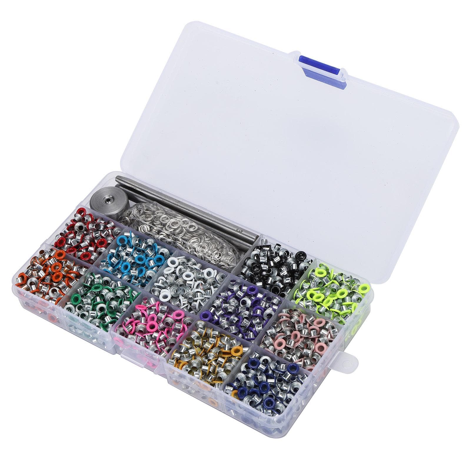 Eyelet Color Metal Hollow Rivet Garment Perforation Accessory with Punch Install Tool