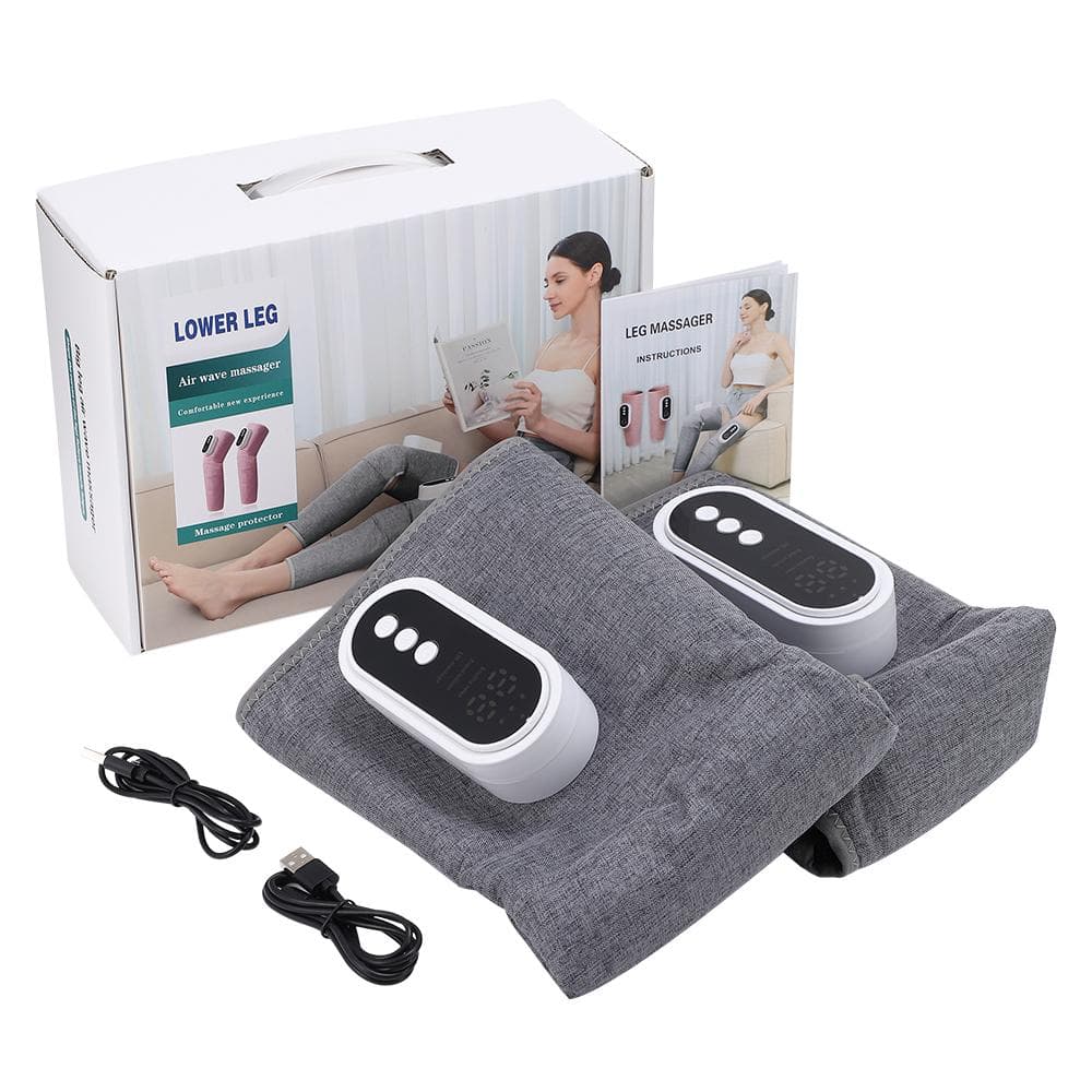 Electric   Full Cover Leg Massager Thigh Calf Air Pressure Massage Airbag Kneading Heated Foot Relax Muscle Blood Circulation