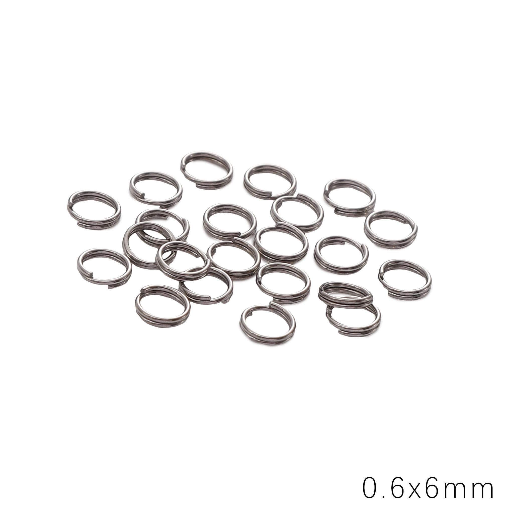10-1000Pcs Stainless Steel Jump Rings Split Rings Connectors For DIY Jewelry Finding Making Accessories 0.6x6mm 100pcs silver