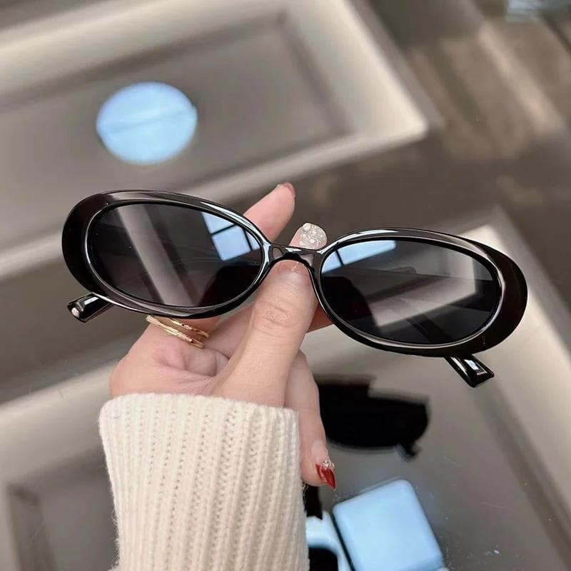 New Fashion Oval Sunglasses Women Luxury Brand Designer Small Frame Mirror Vintage Sun Glasses Female Oculos De Sol Feminino Other