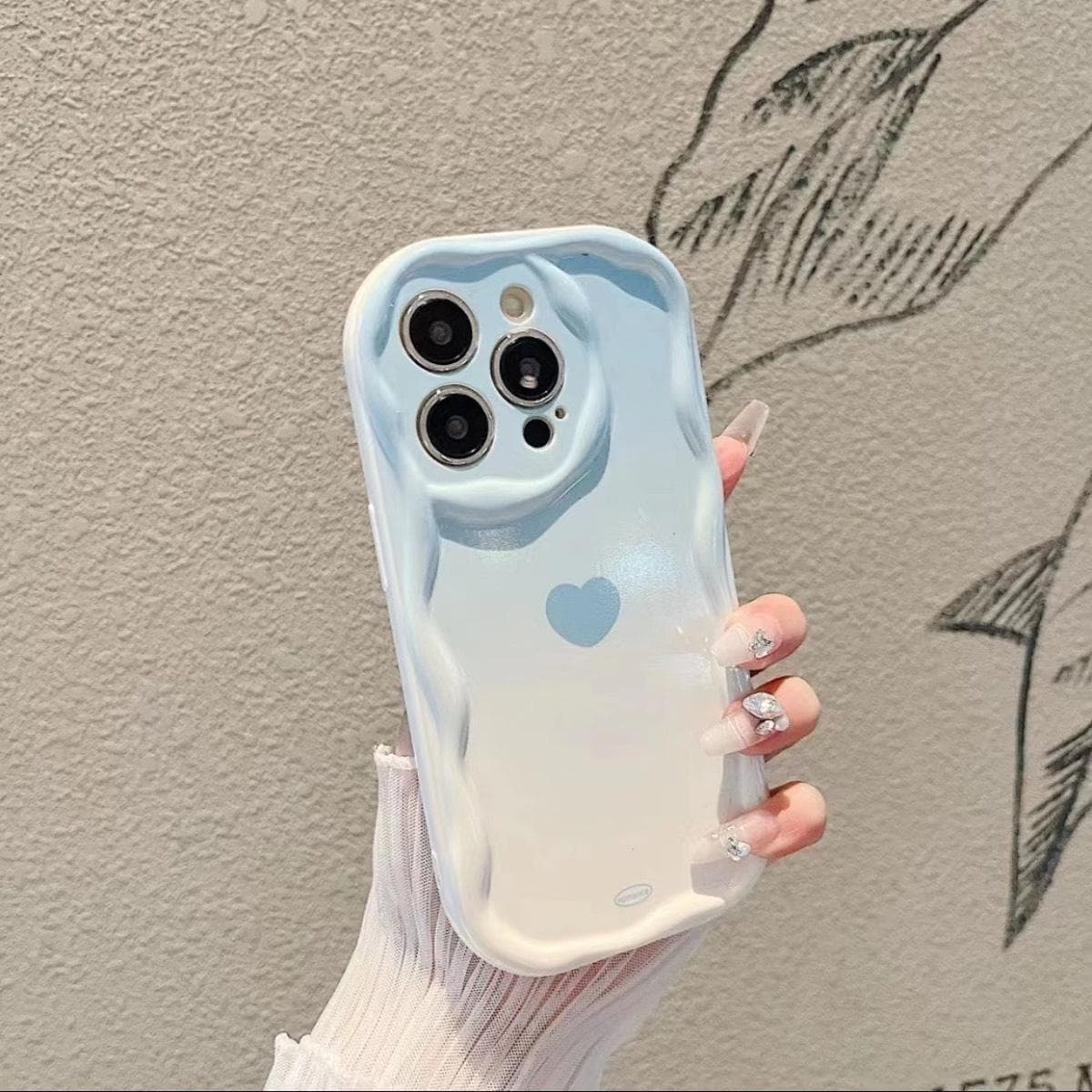 Pink Blue Love Applicable Apple 15 Mobile Case 12 Full Inclusive 11 Huawei Oppo Xiaomi 13 Vivo Women's Soft IPhone OnePlus Ace