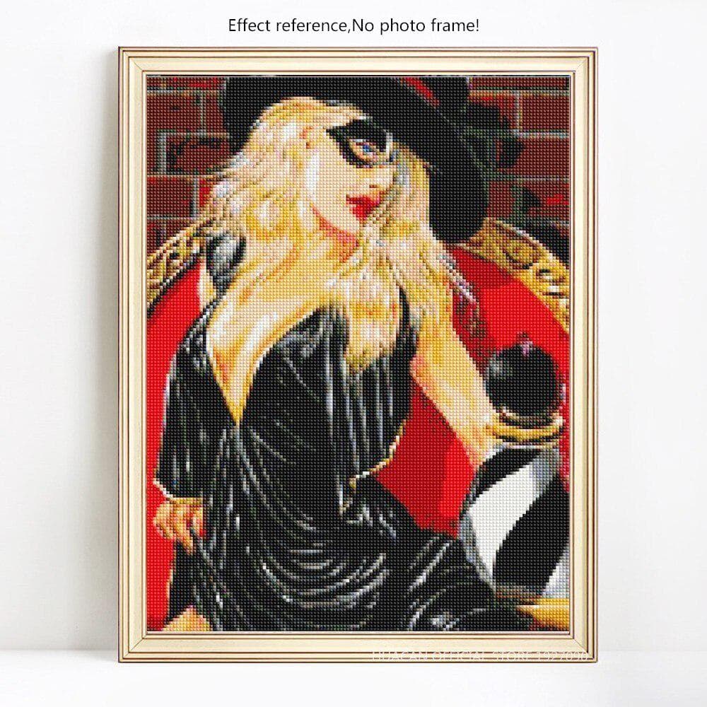 Diamond Embroidery Girls Diamond Painting With Round Stones Lady Diamond Mosaic Pictures 20X30