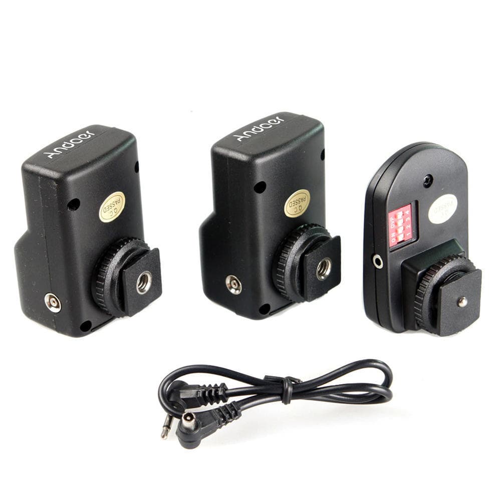 Universal 16 Channels Radio Wireless Remote Speedlite Flash Trigger 1 Transmitter & 2