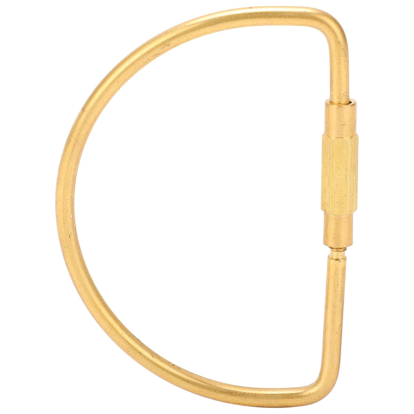 Brass Screw Lock Clip Keychain Key Chain Ring Retro Style Semicircle Key Ring Holders