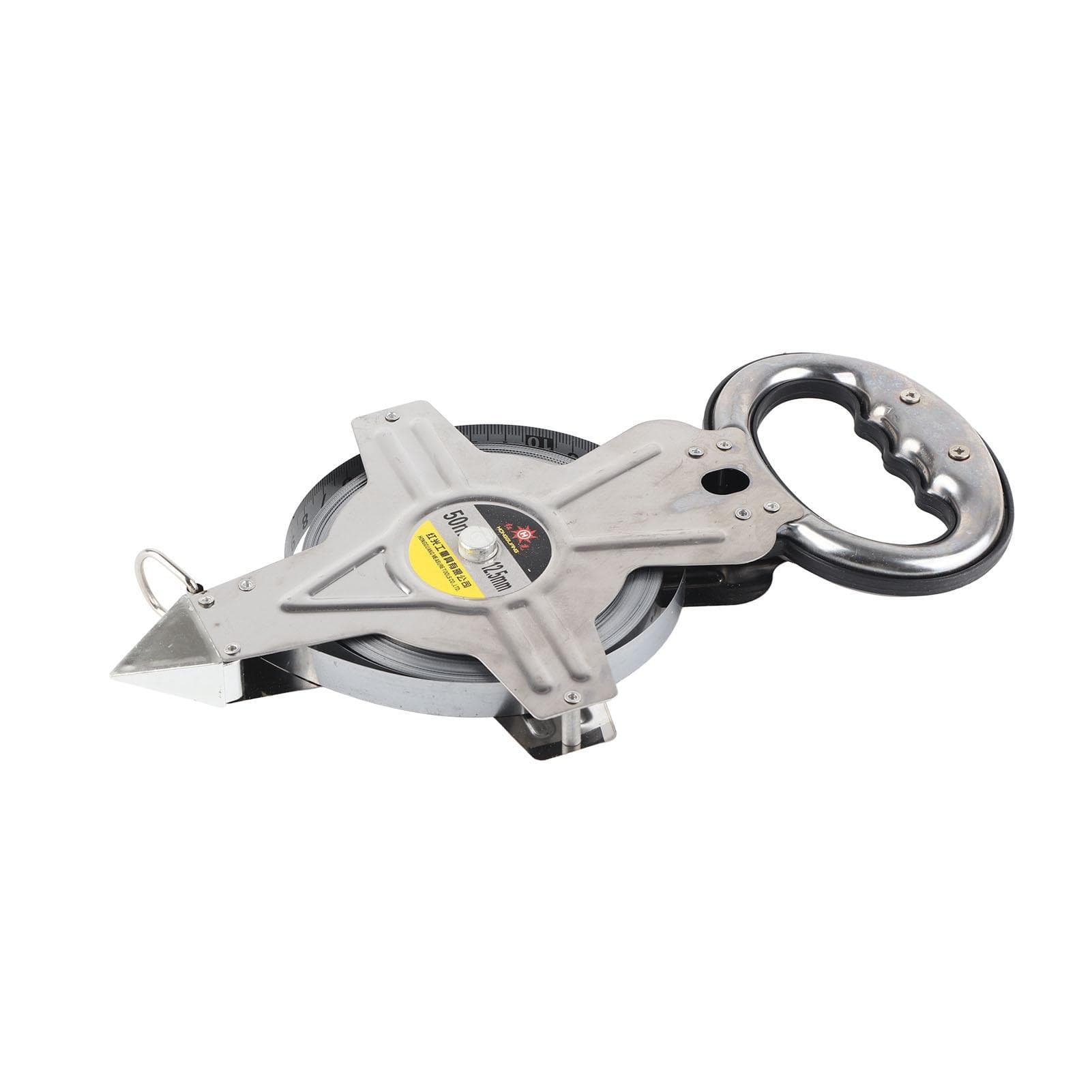 Steel Tape Measure 50m 164ft Ergonomic Handle Portable Stainless Steel Measuring Tape for Site