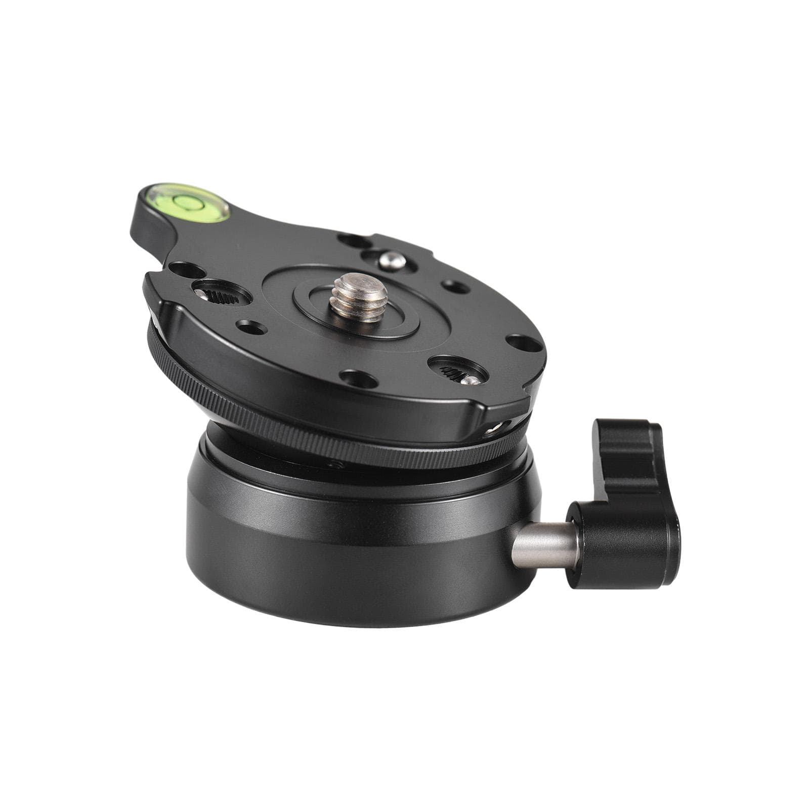 Tripod Leveling Base Photography Camera Tripod Head Aluminum Alloy Camera Leveler Bubbler Level 1 4 Mounting Screw