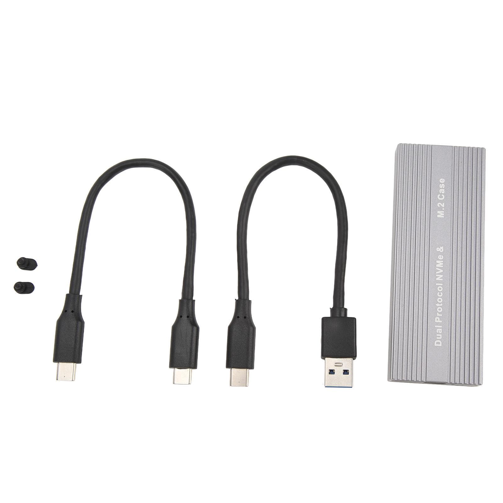 M.2 Nvme PCIE NGFF SATA SSD Enclosure Type C Port 10Gbps UASP Compliant Tool Free Solid State Drive A-C and C-C cables