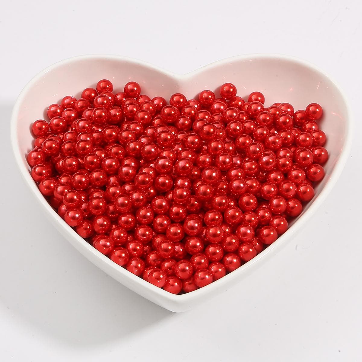 2-18mm No Hole Multi Color Round Plastic ABS Imitation Pearl Beads for DIY Jewelry Making 8mm 100pcs red