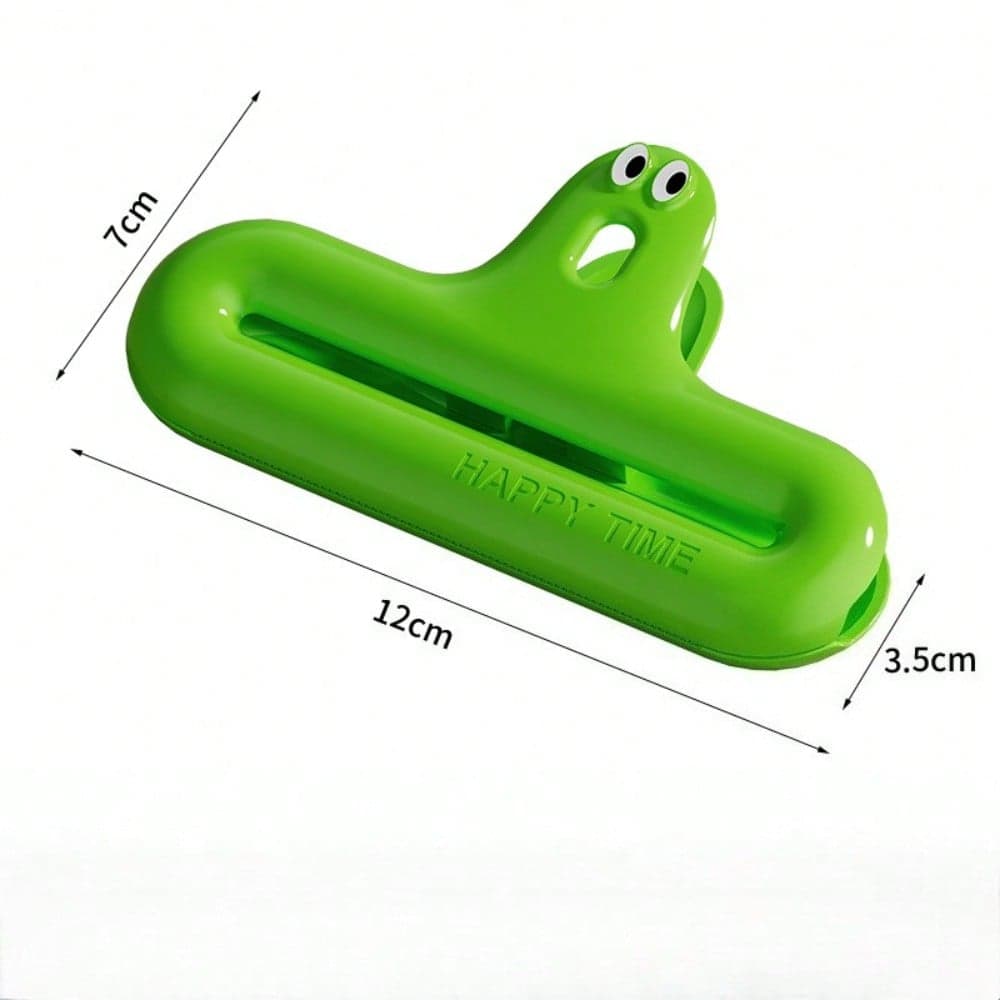 Cartoon Caterpillar Sealing Clips for Snacks Packaging - Durable Sealer, Freshness Seal for Snack Storage 1PC green