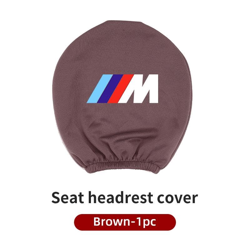 Hot 2025 Car Seat Headrest Protective Cover Anti-Dirty Pillow Protector For BMW 1 2 3 5 7 Series X1X2X3X4X5X6 G20 G30 G11 G12 M3 brown