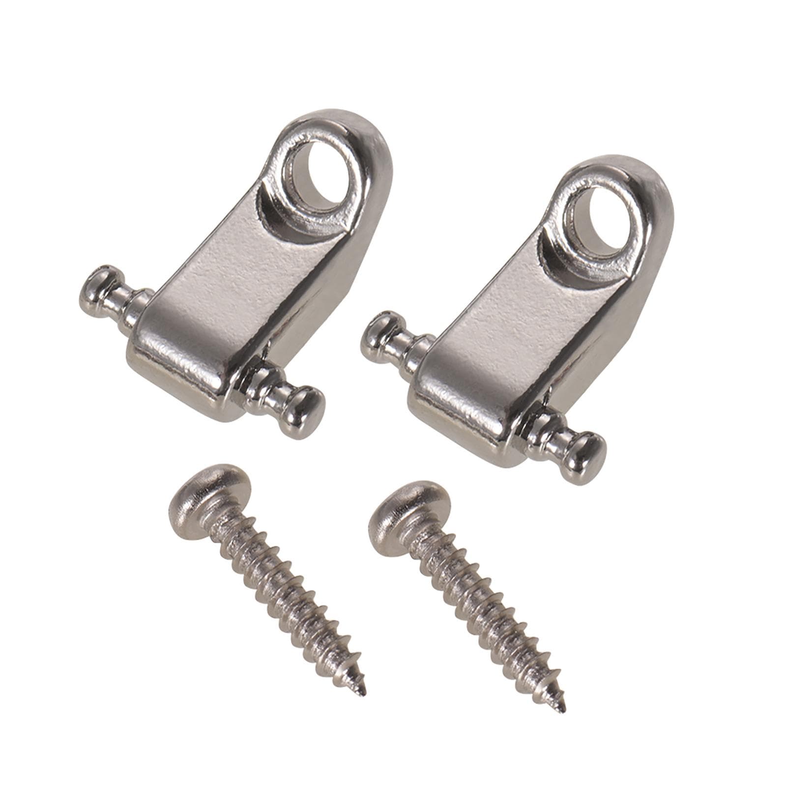 2pcs Electric Guitar String Roller Retainer Guide Guitar Replacement Parts Accessories with Mounting Screws silver