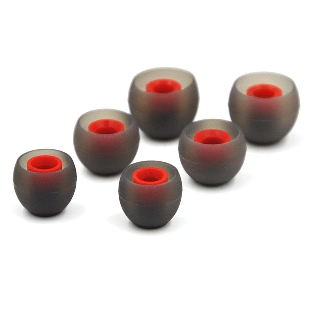 3 Pairs L M S In-Ear Tips Earbuds Headphones Silicone Eartips For KZ IE80 red/black