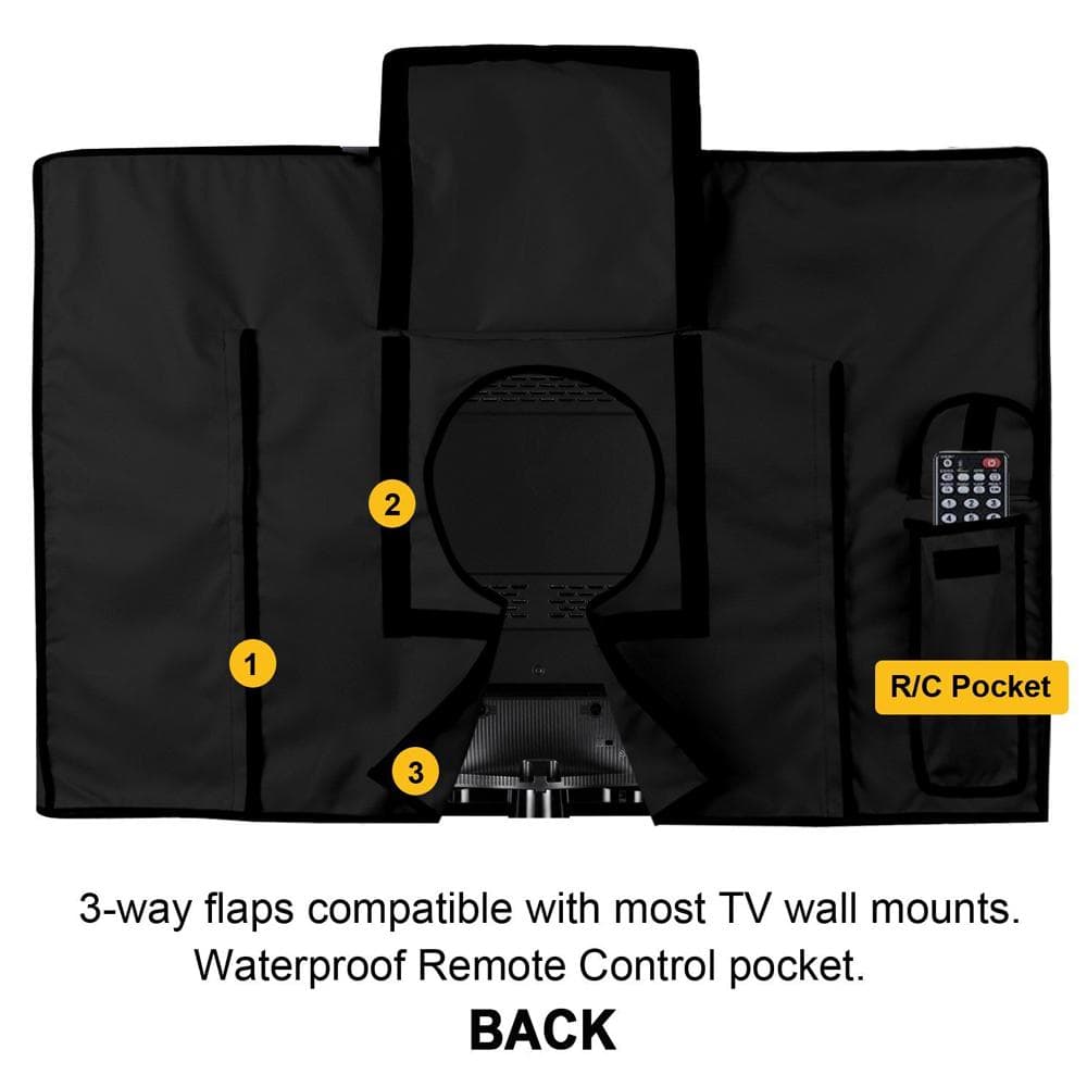 Outdoor TV Cover 55  - 58  Waterproof Dustproof Television Protector Remote Control Pocket Bottom 40"-42"