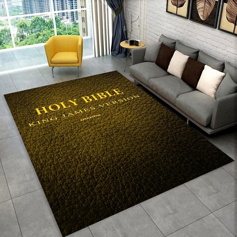 Holy Bible Cross Jesus Pray Area Rug,Carpet Rug for Home Living Room Bedroom Sofa Doormat Decor,kid Play Non-slip Floor Mat Gift 100cm x 120cm
