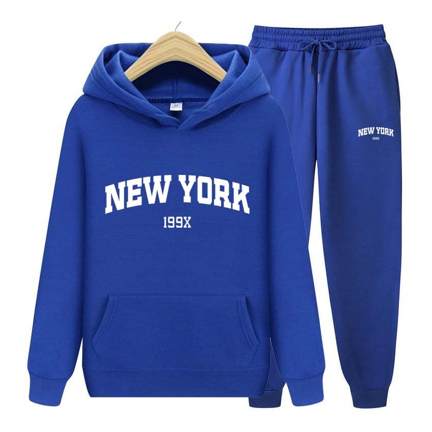 Tracksuit 2 Pieces Set 199X New York Print Sweatshirt Hoodies Sweatshirt+Pants Suit Hoodie Sportswear Jogging Men's Sets 3XL