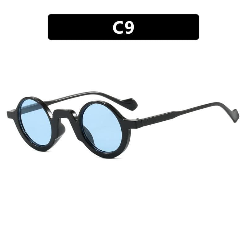 Men Women Round Frame UV400 Sunglasses Retro Fashion Trend Outdoor Eye Protection Neutral Color Glasses