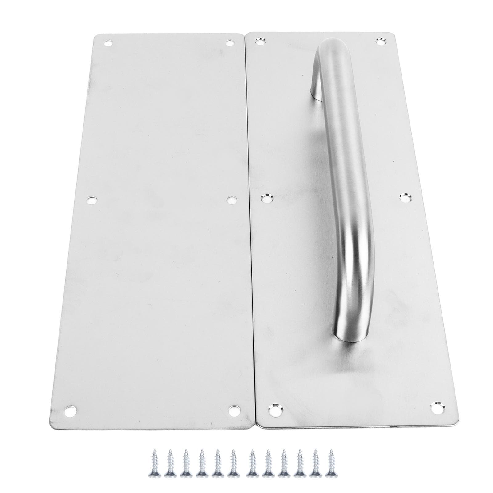 Stainess Steel Door Handle Pull Push Plate Commercial Door Handle with Screws for Home Office