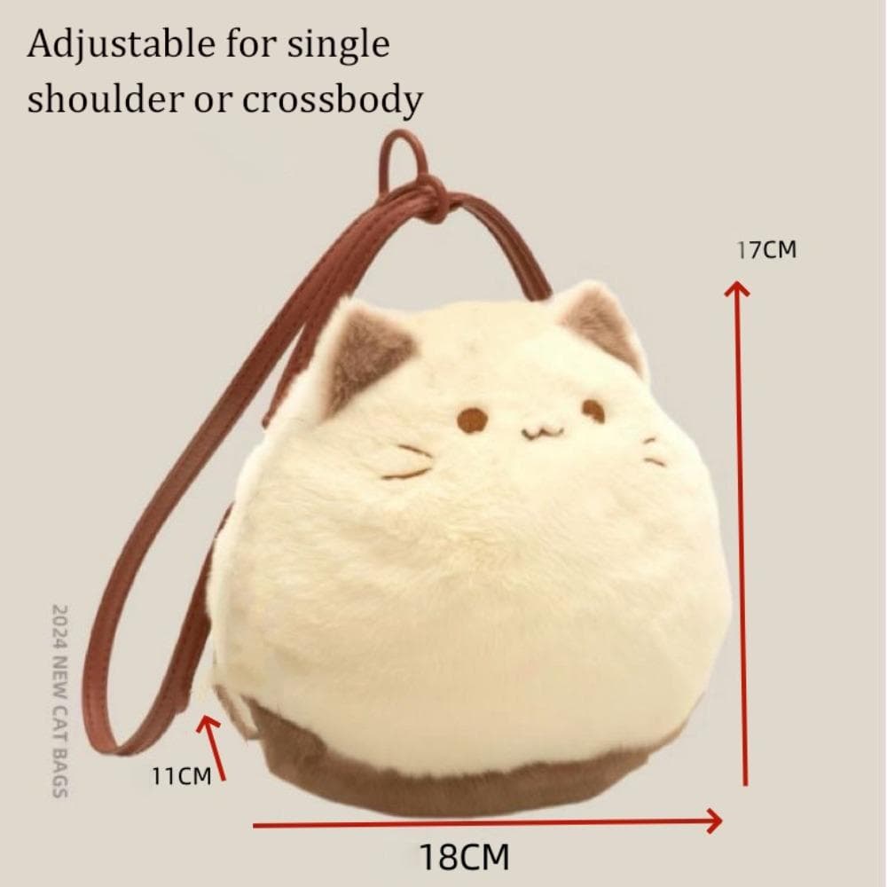New High Appearance Level Furry Cat Bag 2025 Plush Doll Crossbody Bag Cute Fashion Shoulder Bag for Woman