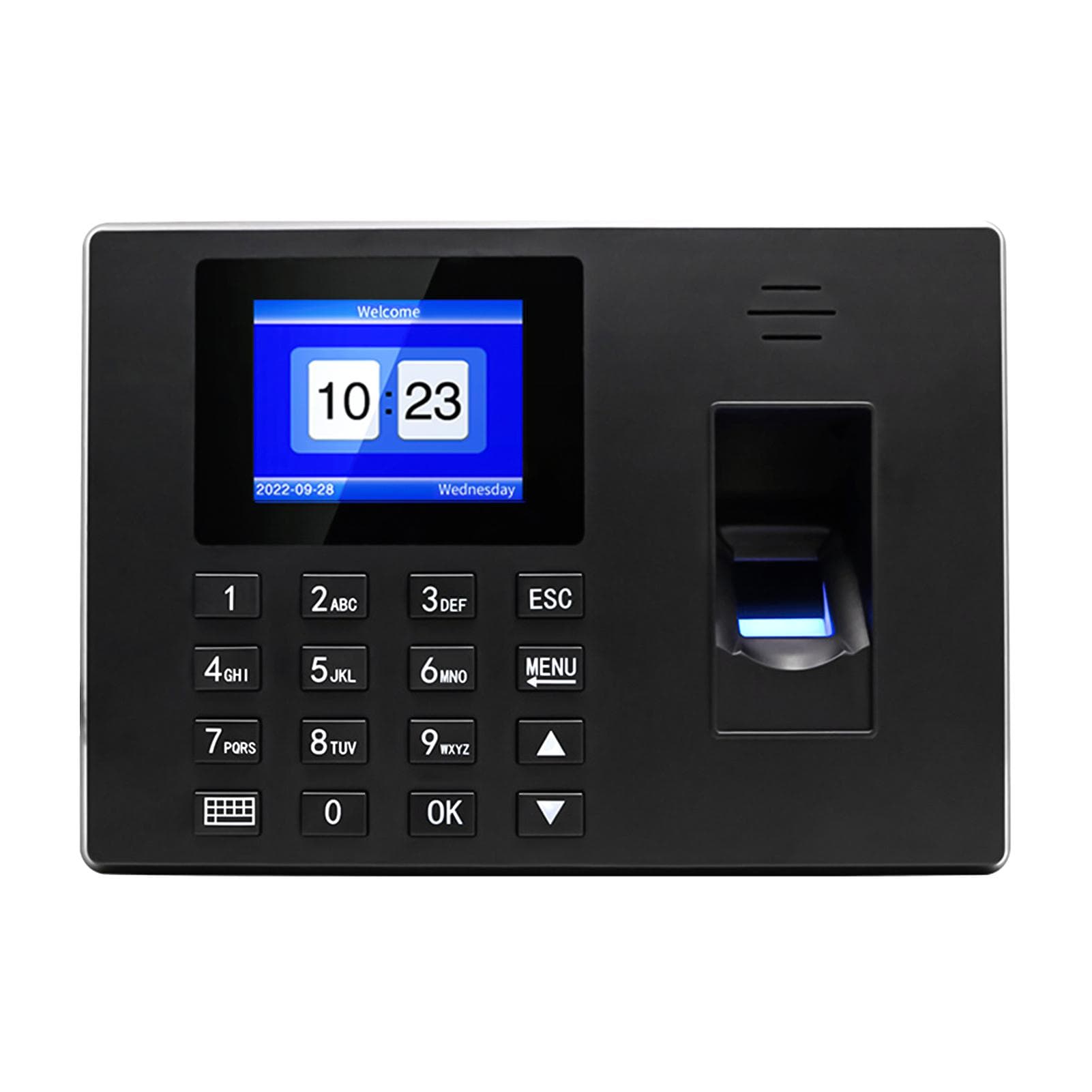 BISOFICE Intelligent Fingerprint Time Attendance Machine Fingerprint/Password/ID with 2.4 Display US Plug