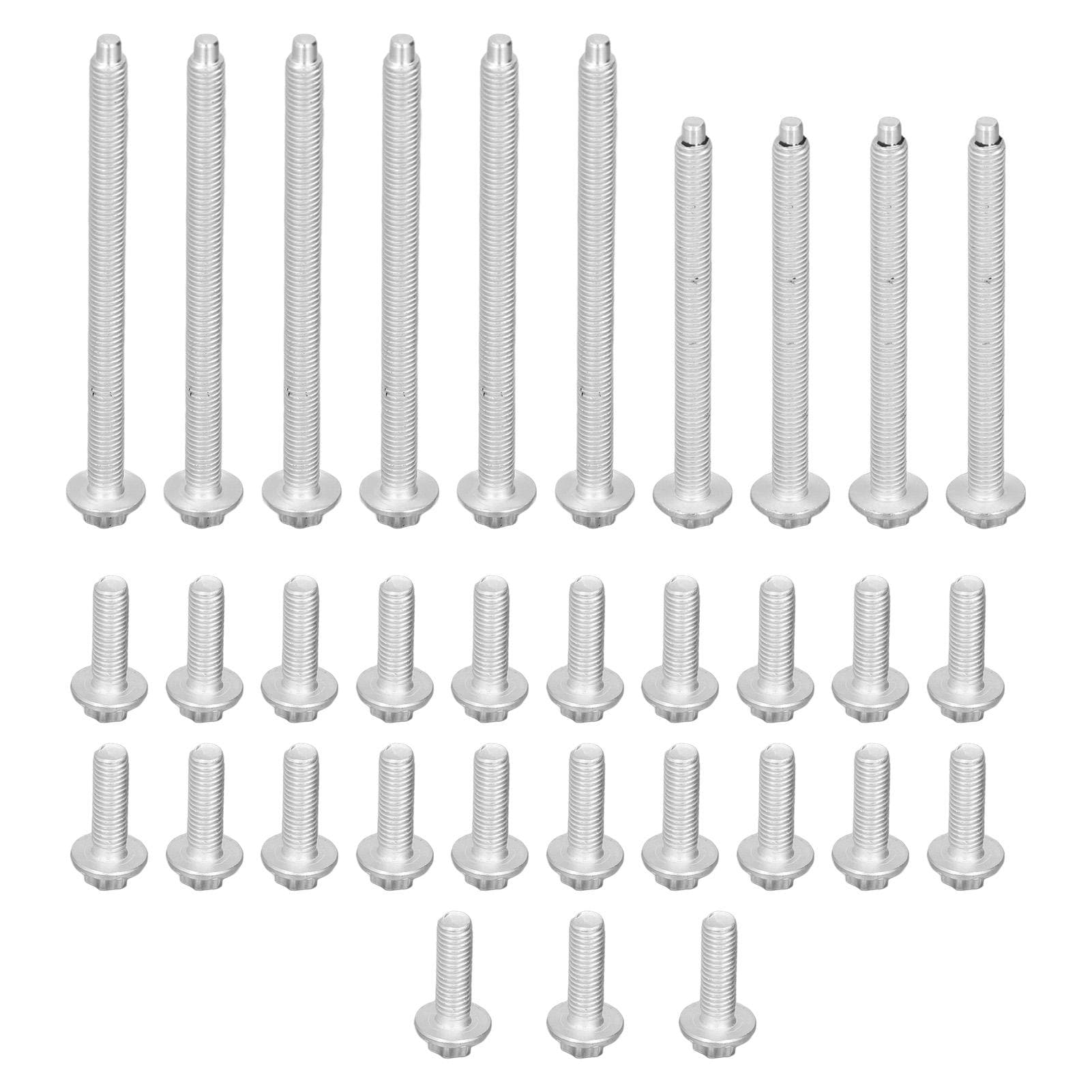 33pcs Engine Oil Pan Bolt Set Aluminum Rustproof 11?13?0?392?549 Replacement for 1 Series 135i 328i
