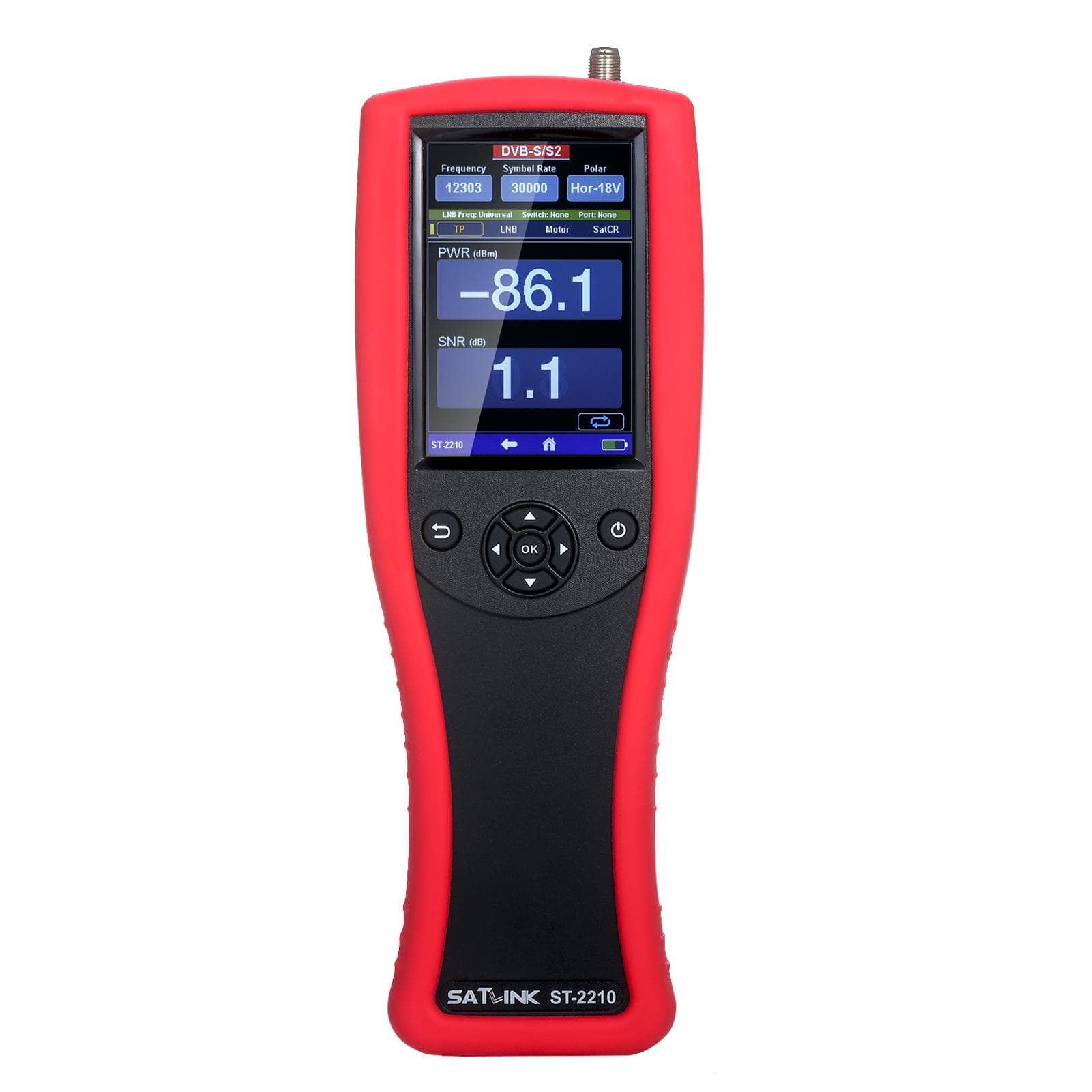 Satellite Finder 3.95inch TFT Touch-screen Satellite Signal Meter Digital Satellite Signal Finder EU Plug black