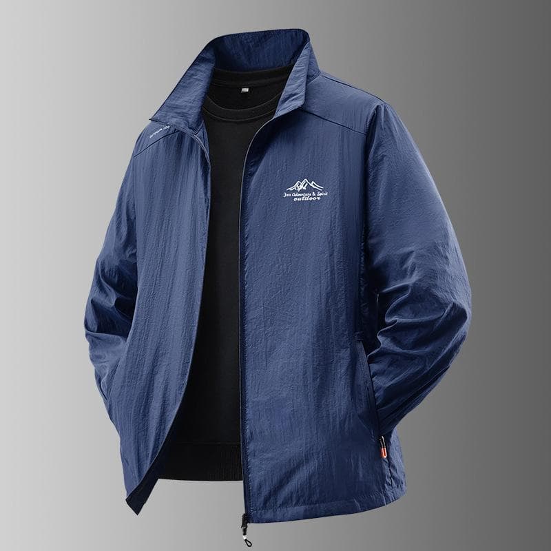 Men's Summer Sun Protection Jacket Ultra-Light Thin Skin-Friendly Breathable UV Proof Fishing Ice Silk Sunscreen Coat 2XL