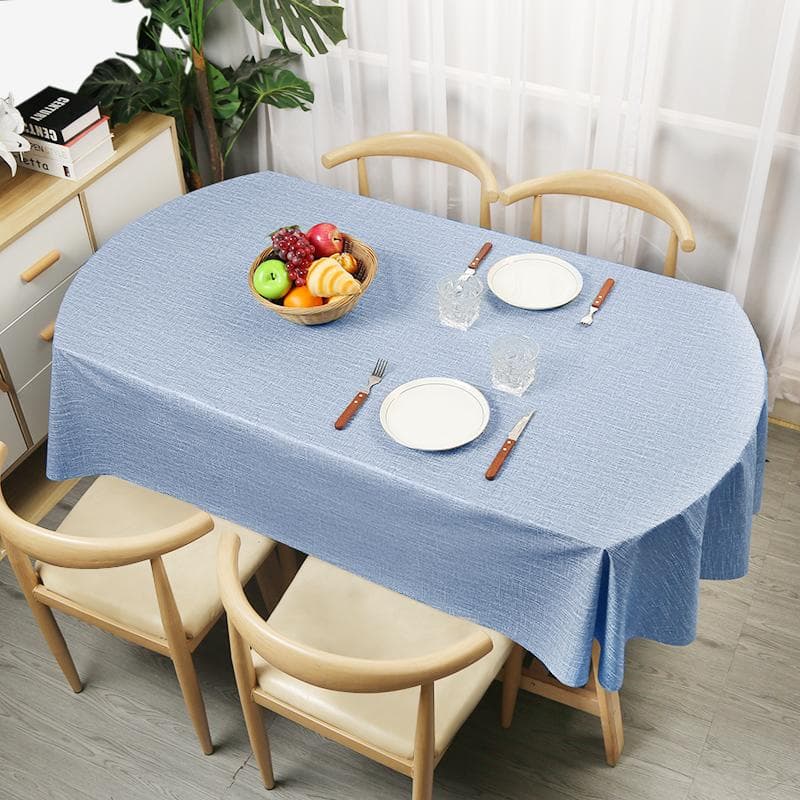 Oval Tablecloth Waterproof Oil Proof Pvc Table Cover case Decorative Dining Table Coffee Shop Wedding Decor Nice Table Cover 135x185cm 1pcs